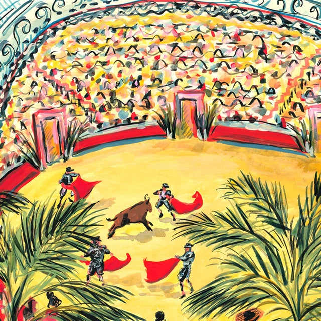 The Spanish Bullfight Whimsical Contemporary Figurative Reproduction Print by Pauline De Roussy De Sales For Sale - Image 4 of 4