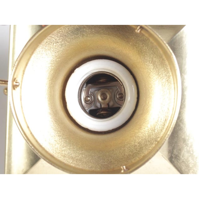 Art Nouveau Brass Ceiling Light, Former Czechoslovakia, 1920s For Sale - Image 9 of 17