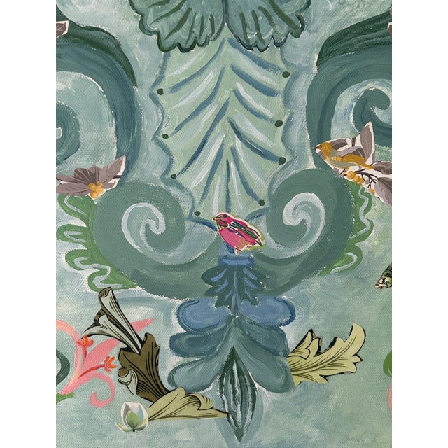 Blue Mixed Media Painting & Collage Titled Spring Is on Her Mind For Sale - Image 8 of 12