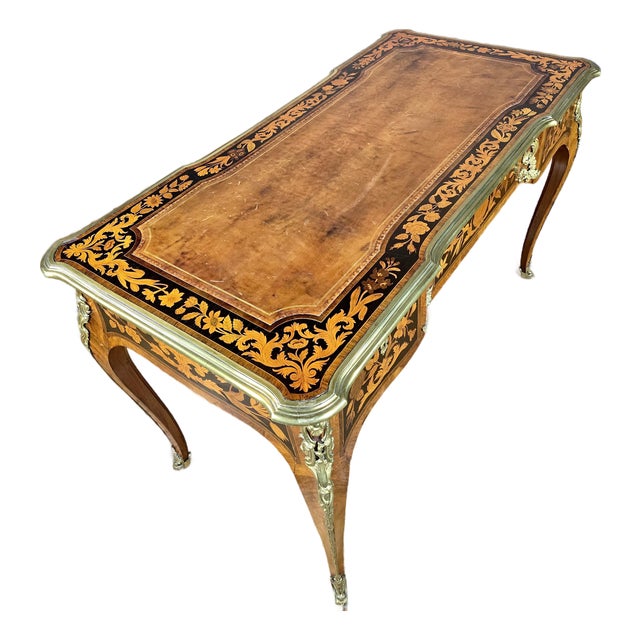 Fine 19th Century Marquetry Bureau Plat, After Edward Holmes Baldock For Sale - Image 10 of 12