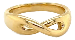 Tiffany & Co. 18k Yellow Gold Infinity Band Ring - Size 4.5