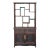 Brown Oriental Two Sided Display Curio Cabinet Room Divider B For Sale