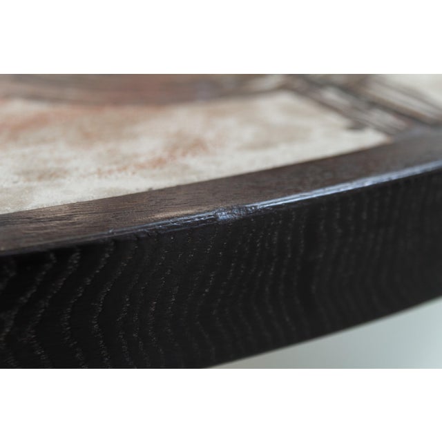 Wood Danish Round Tiled Coffee Table by Ox-Art for Trioh, 1970s For Sale - Image 7 of 18