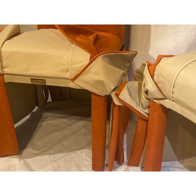 Slipper Chairs in Burnt Orange by Century Furniture - A Pair For Sale - Image 14 of 16