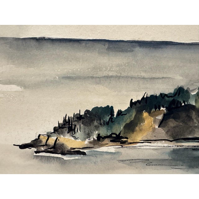 Original watercolor on paper by Henry Emil Salloch, also known as Heinz Emil Salloch, the German-born American artist and...