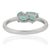Not Yet Made - Made To Order Hallmarked 925 Sterling Silver Pear Cut Natural Emerald Toi Et Moi Ring Size 7 For Sale - Image 5 of 12