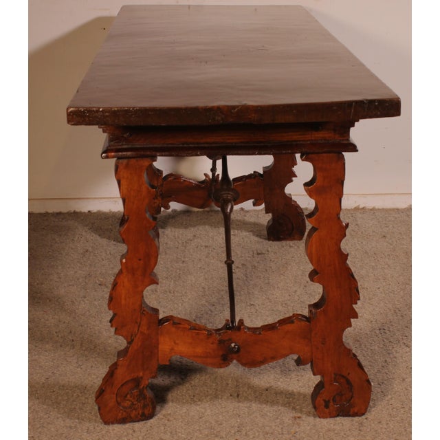 Spanish Renaissance Walnut Console Table, 17th Century For Sale - Image 4 of 14