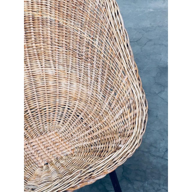Wicker Lounge Chair in the style of Dirk Van Sliedregt for Rohé Noordwolde, Netherlands, 1960s For Sale - Image 6 of 18