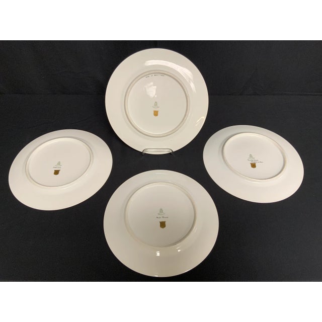 Gorgeous Set of Four Heinreich & Co with hand-painted British Landscape Plates by Pickard Artists, Challinor and Marker....