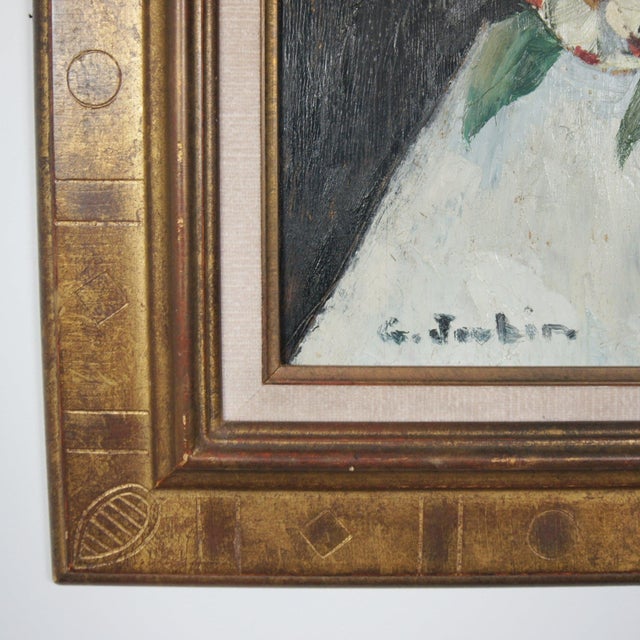 Joubin, Floral Still Life, Oil Painting, Framed For Sale - Image 3 of 4