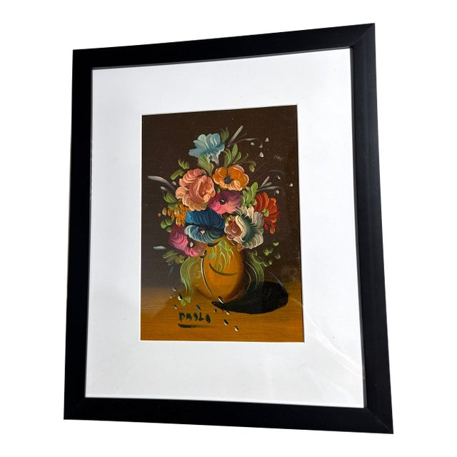 Vintage Floral Still Life Painting For Sale