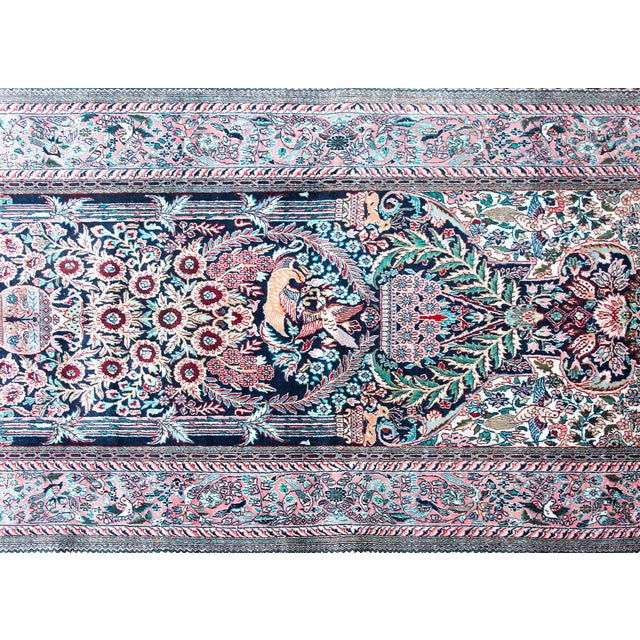 Vintage Silk Prayer Rug For Sale In Chicago - Image 6 of 15