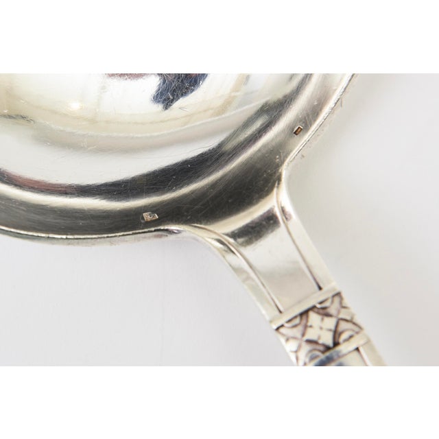 Metal Vintage Art Deco/ Arts and Crafts Silver Plate Serving Soup Ladle or Spoon, 1920's For Sale - Image 7 of 11