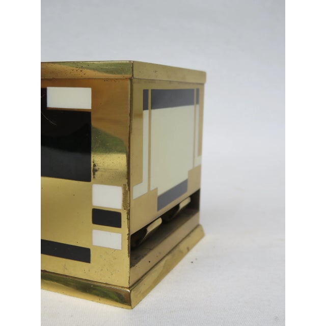 Art Deco Black & White Brass Cigarette Dispenser from Erhard & Söhne For Sale - Image 10 of 15