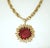 Mid-Century Modern Jomaz Gold Plated Sunburst Pendant Chain Link Necklace c.1970 For Sale - Image 3 of 12