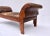 Chestnut Vintage Leather Roll Arm Bench, Carved Oak Frame, Mission Style, Usa For Sale - Image 8 of 12