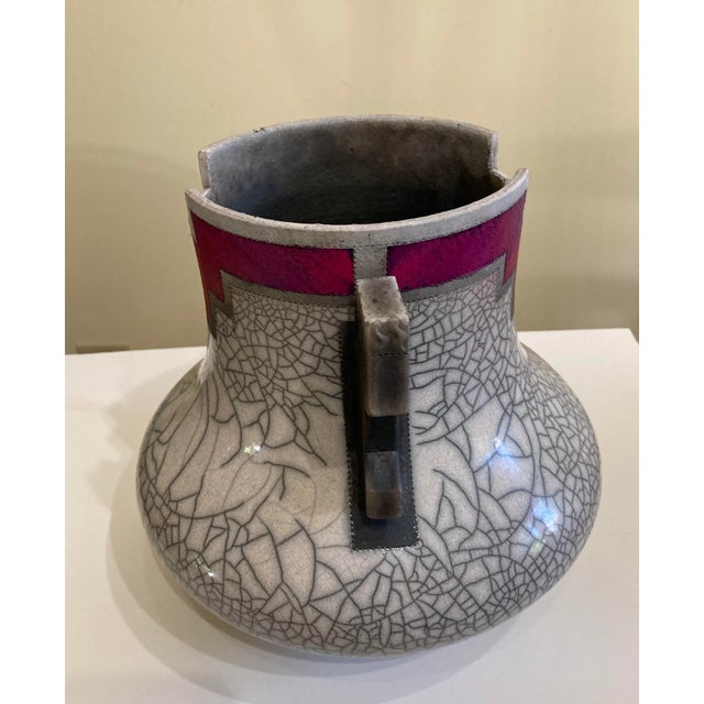 1990s Rick Foris Contemporary Raku Ceramics Art Studio Modern Sculptural Vase For Sale - Image 5 of 13