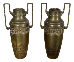 Brass Amphora Vases, Set of 2