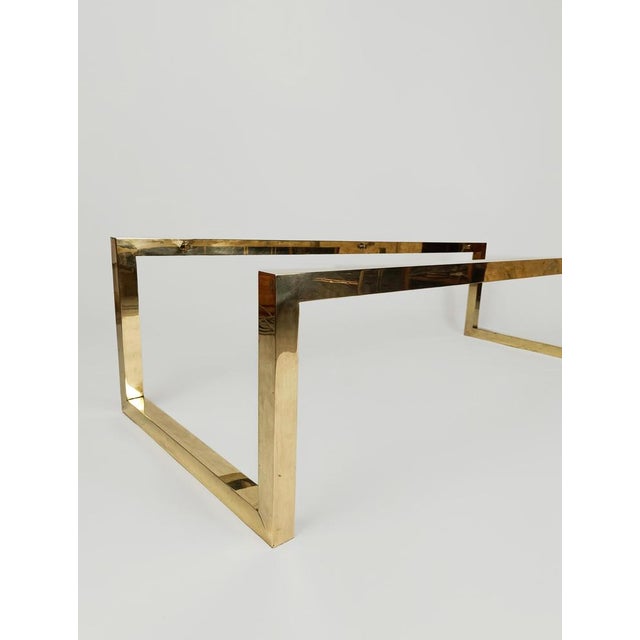Large Mid-Century Brass Coffee Table, Italy, 1970s For Sale - Image 15 of 18