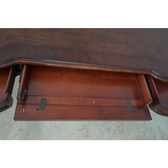 Traditional Hooker Leather Top Continental Style Desk For Sale - Image 3 of 12
