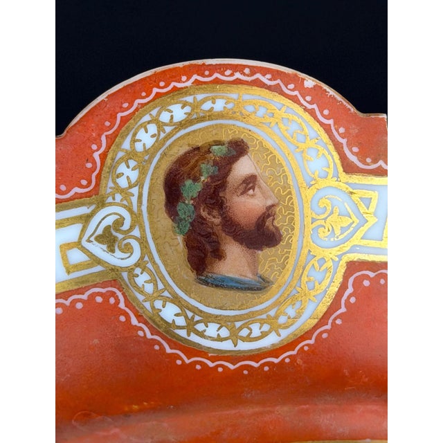 Refined Italian porcelain compote in the Capodimonte tradition, late 19th – early 20th century. The piece is richly...