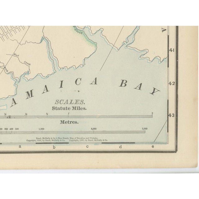 Antique Map of Brooklyn, New York with Prospect Park from Rand McNally, 1899 For Sale - Image 9 of 12
