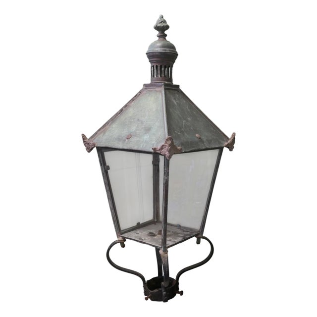 Large Mid-19th Century Copper Lantern, 1860 For Sale