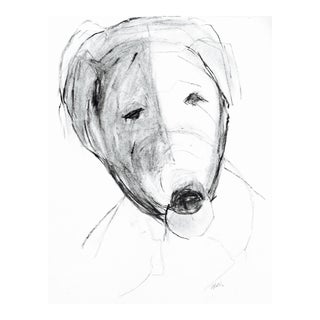 "Terrier Dog Portrait" Contemporary Modern Drawing by Martha Holden For Sale
