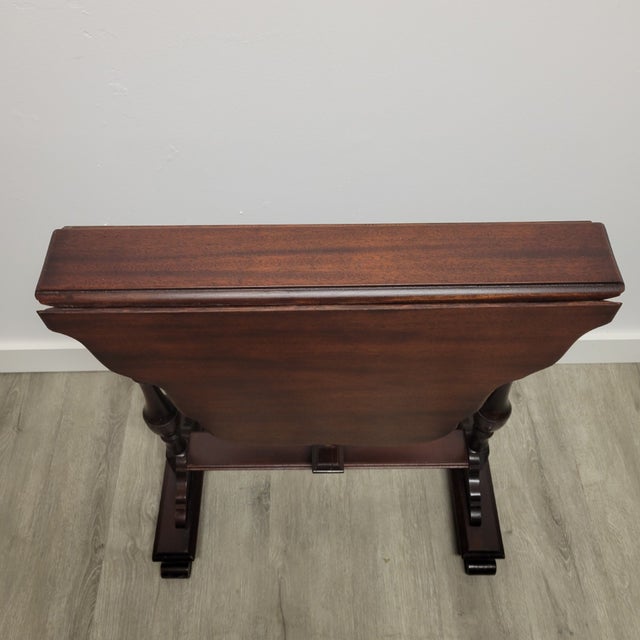 Brown Antique English Mahogany Sutherland Drop-Leaf Table, Late 19th C. For Sale - Image 8 of 8