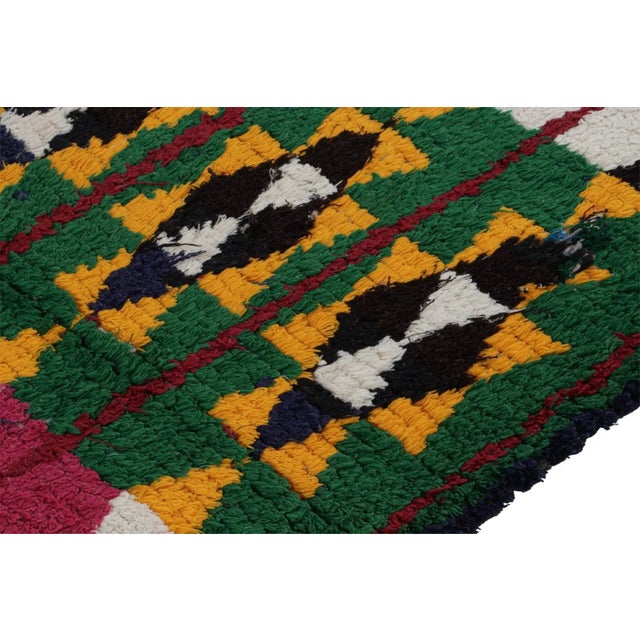 1950s 1950s Azilal Moroccan Boucherouite Rug With Polychromatic Patterns by Rug & Kilim For Sale - Image 5 of 7