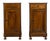 Antique French Louis Philippe Style Walnut Nightstands W/ Carrara Marble - A Pair For Sale