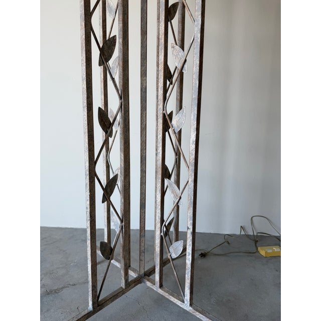 1980s 1980’s Postmodern Sculptural Metal & Plaster Torchère Floor Lamp For Sale - Image 5 of 12