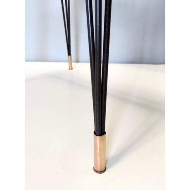 TV Stand or Side Table with Iron Frame and Ebonized Beech Top, Italy, 1960s For Sale - Image 16 of 17