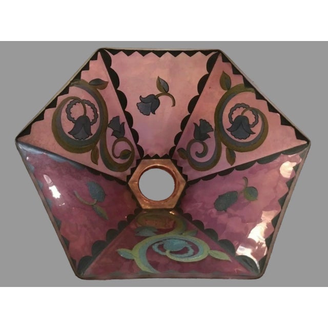 Early 20th Century Vintage Pairpoint Floral Decorated Art Nouveau Deco Table Lamp For Sale - Image 5 of 12