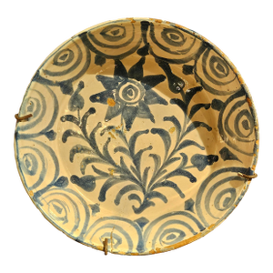 Mid 19th Century Spanish Ceramic Fajalauza Bowl From Granada
