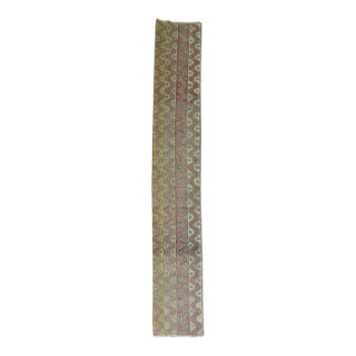 Zabihi Collection Narrow Antique Turkish Runner - 1'7" x 10'5" For Sale