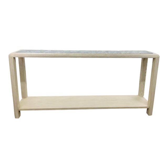 Theodore Alexander Organic Modern Wooden Console Table For Sale