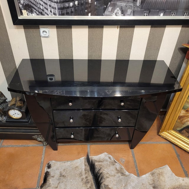 Vintage French Chest of Drawers in Lacquered Wood by David Lange, 1970s For Sale - Image 10 of 18