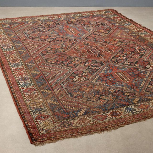 Red Kaskay Rug in Wool For Sale - Image 8 of 8