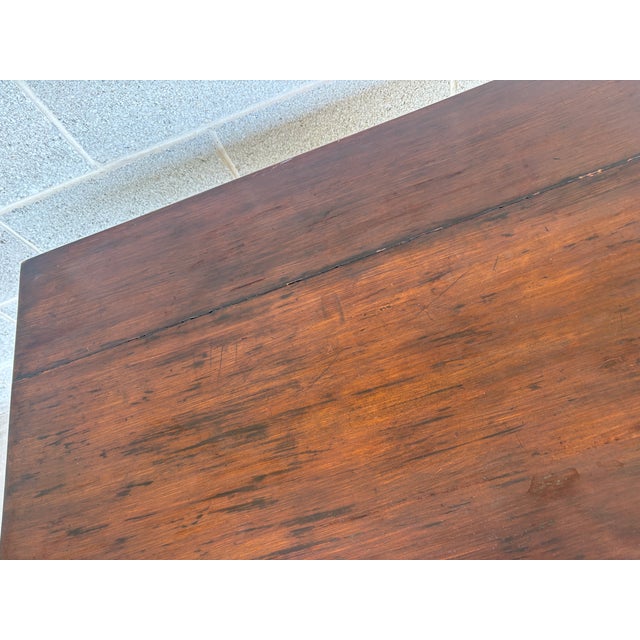 Primitive Antique Maple Turned Leg Accent Table For Sale - Image 12 of 13