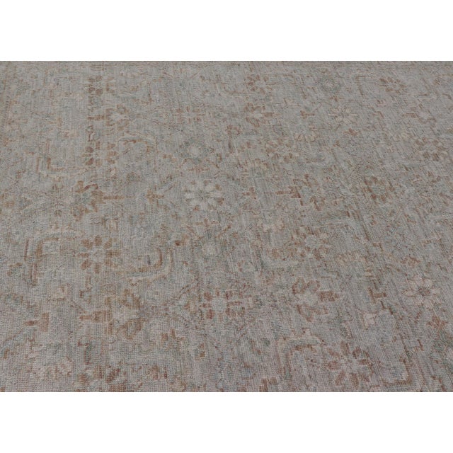 Cream Keivan Woven Arts Tabriz Designed Rug All-Over 6'1 X 9'2 For Sale - Image 8 of 15