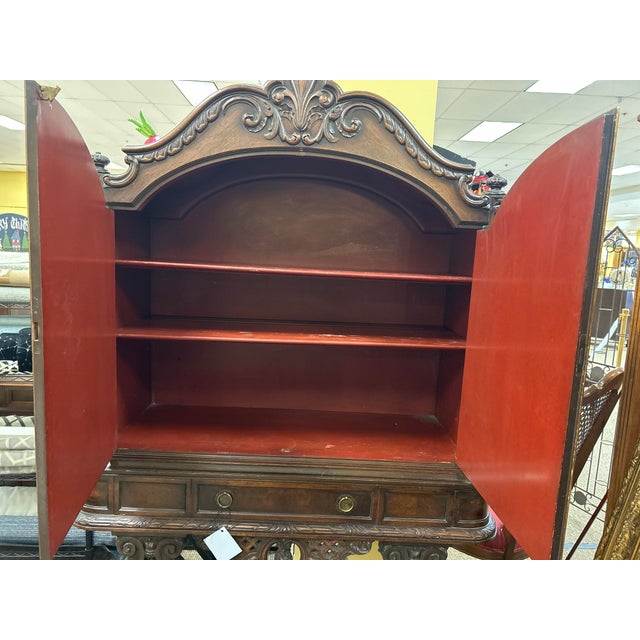 1900 - 1909 1900 - 1909 Chinoiserie Decorated Renaissance Revival Cabinet For Sale - Image 5 of 5
