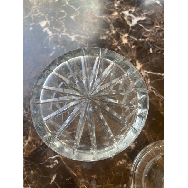 Heavy Lead Crystal Cookie Jar With Lid
