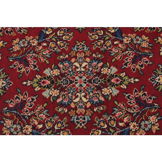 1980s Karastan Red Field Oriental 4’3” X 6’ Wool Area Rug For Sale - Image 5 of 16