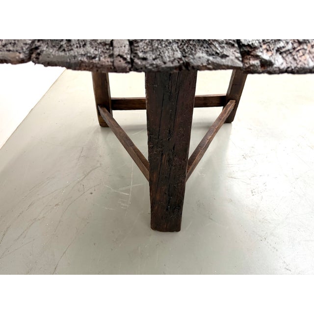 Round Folk Art Table in Oak, 1880 For Sale - Image 12 of 18