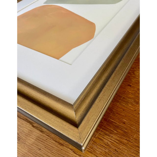 Contemporary 2023 "Clementina" Abstract Minimalist Painting on Cotton Paper by Artist r.k. Red For Sale - Image 3 of 4