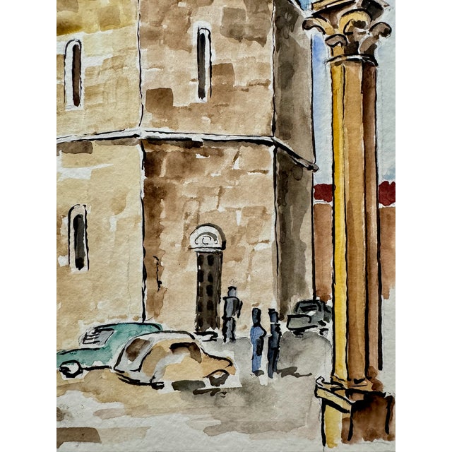 Original watercolor on paper by Henry Emil Salloch, also known as Heinz Emil Salloch, the German-born American artist and...