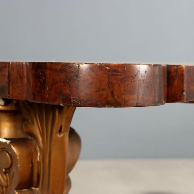 Antique Carved Walnut Burl Coffee Table, 20th Century For Sale - Image 5 of 10