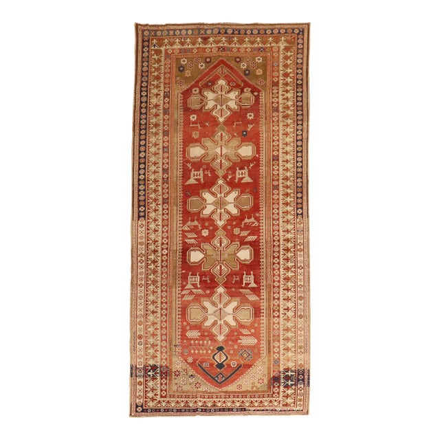 Red Antique Caucasian Shirvan Rug For Sale