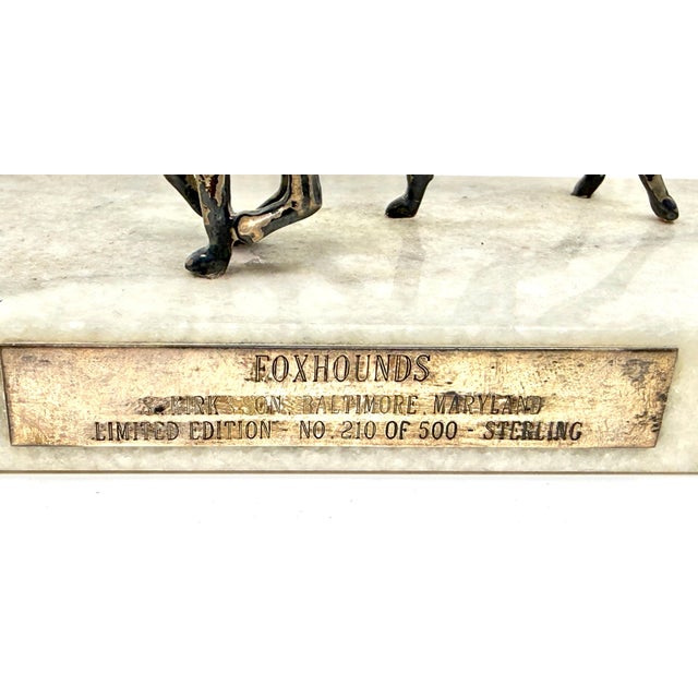 Early 20th Century S. Kirk & Sons Sterling Silver Foxhounds Sculpture Limited Edition For Sale - Image 9 of 15